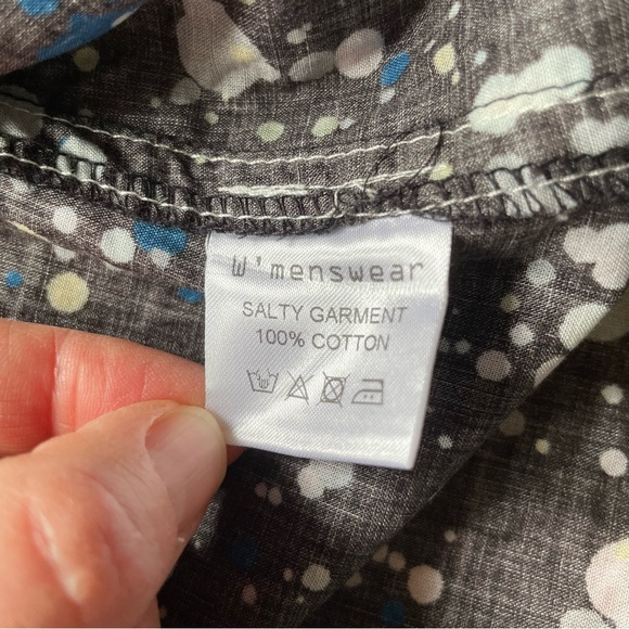 W’menswear black button front dress with multicoloured paint splatter design - Picture 14 of 16